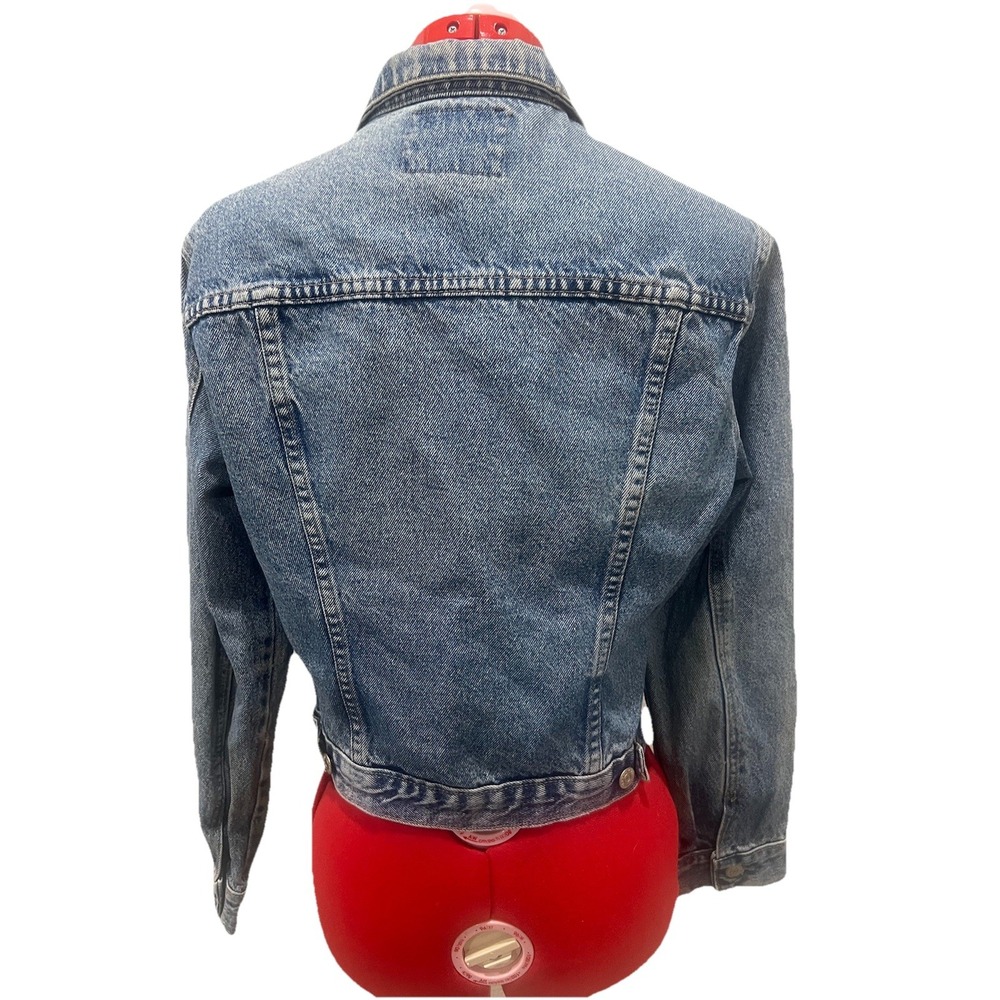 Vintage‎ ANG Jeans Denim Jacket Cropped Light Wash Jean Jacket - Picture 2 of 7